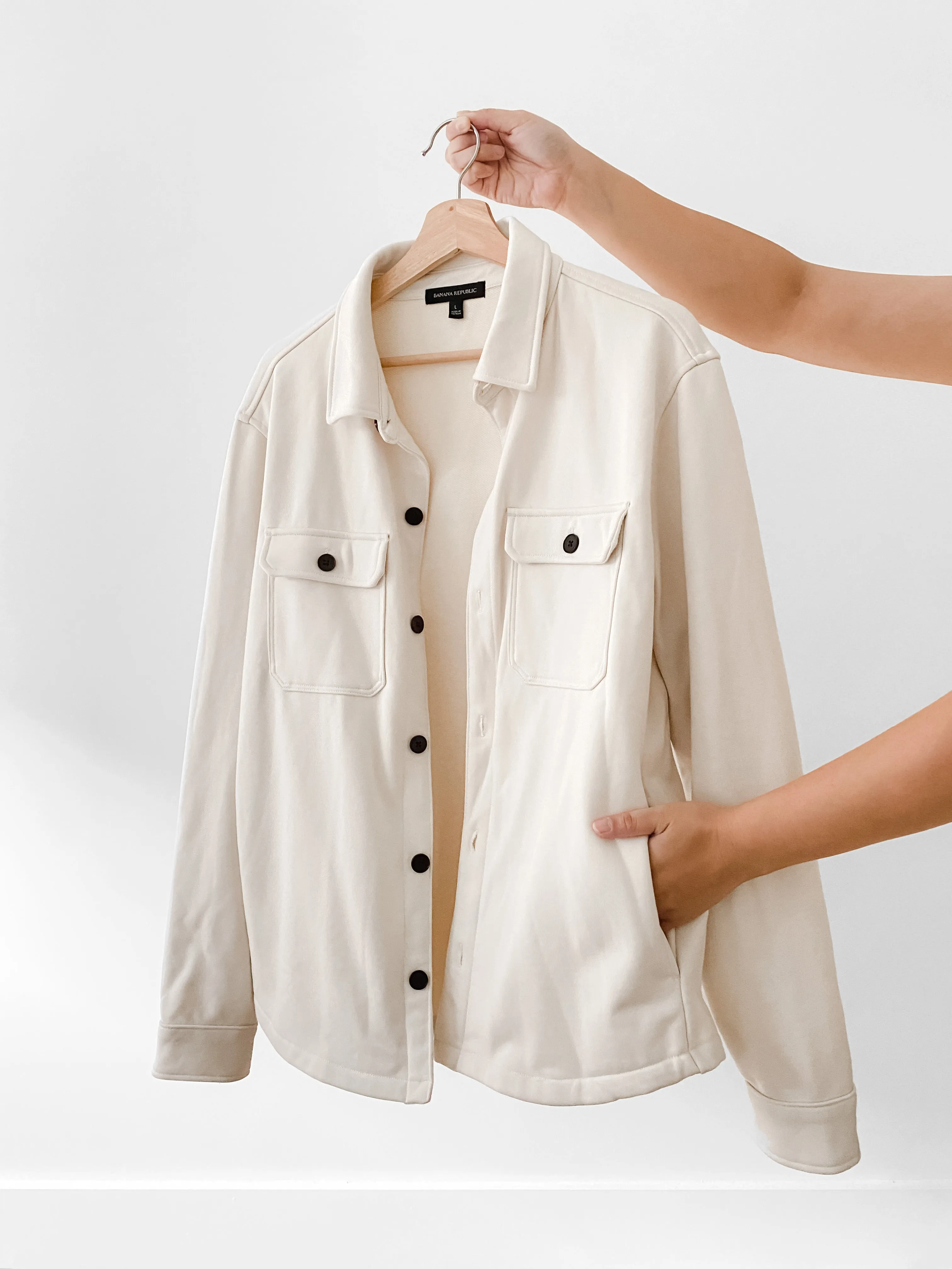 Banana Republic White Shacket (L)