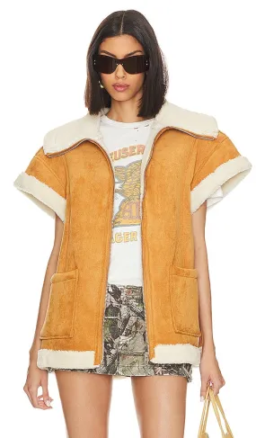 BLANKNYC Faux Fur Vest in Tan