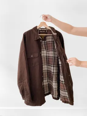Brown Zip Up Shacket (XL)