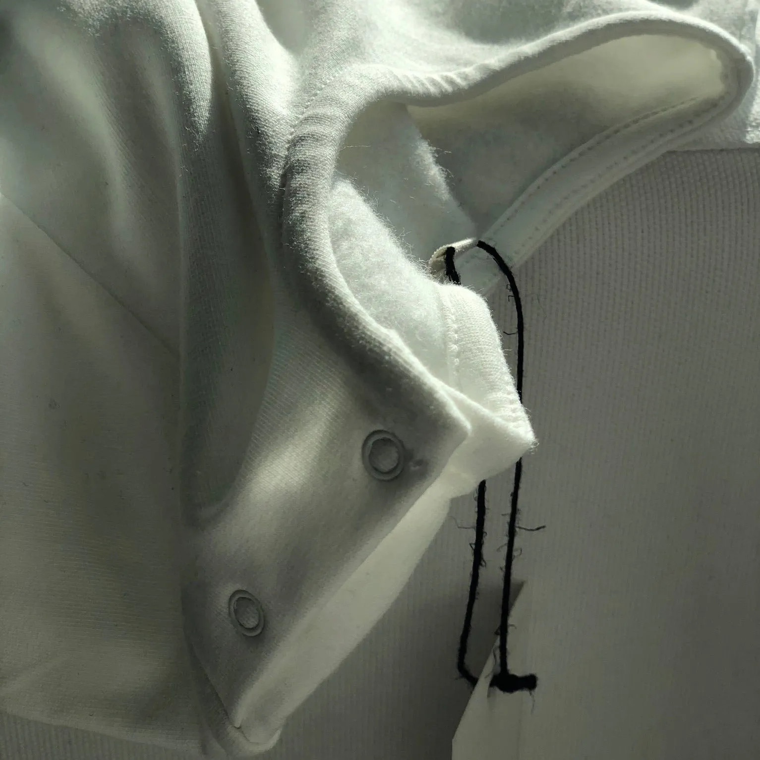 Caley Organic Cotton Long Sleeve Jersey Dress (White)
