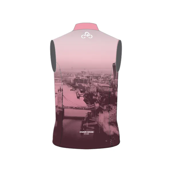 Custom Pro Gilet - Chain Gang Cyclist Pink