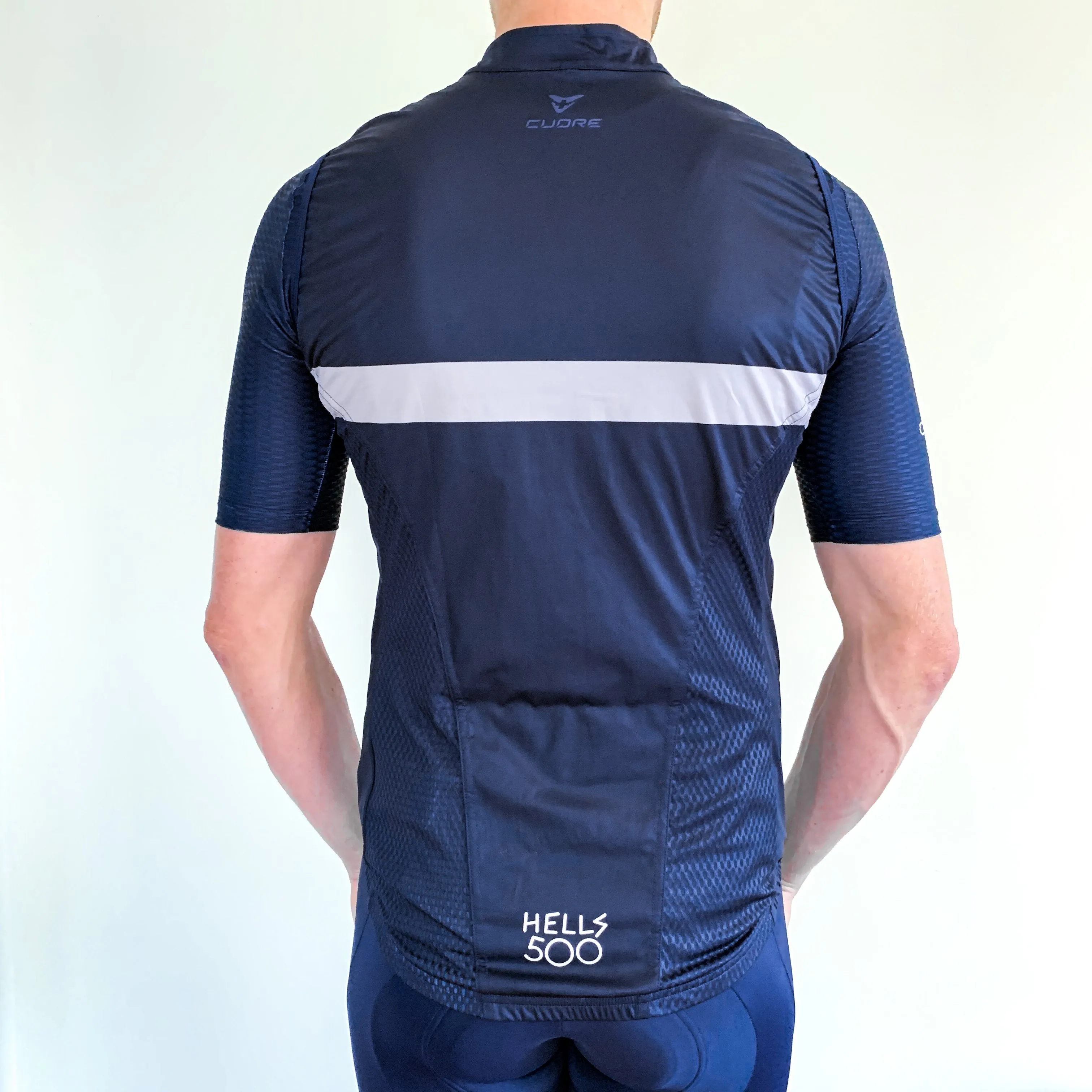 HELLS 500 NAVY GILET MENS