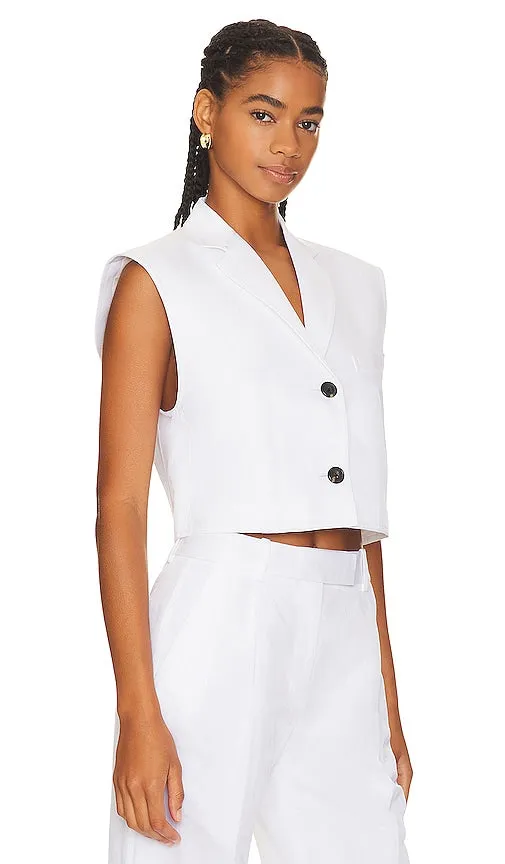 Helmut Lang Cropped Vest in White