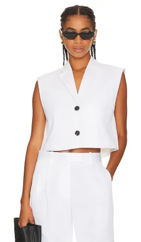 Helmut Lang Cropped Vest in White