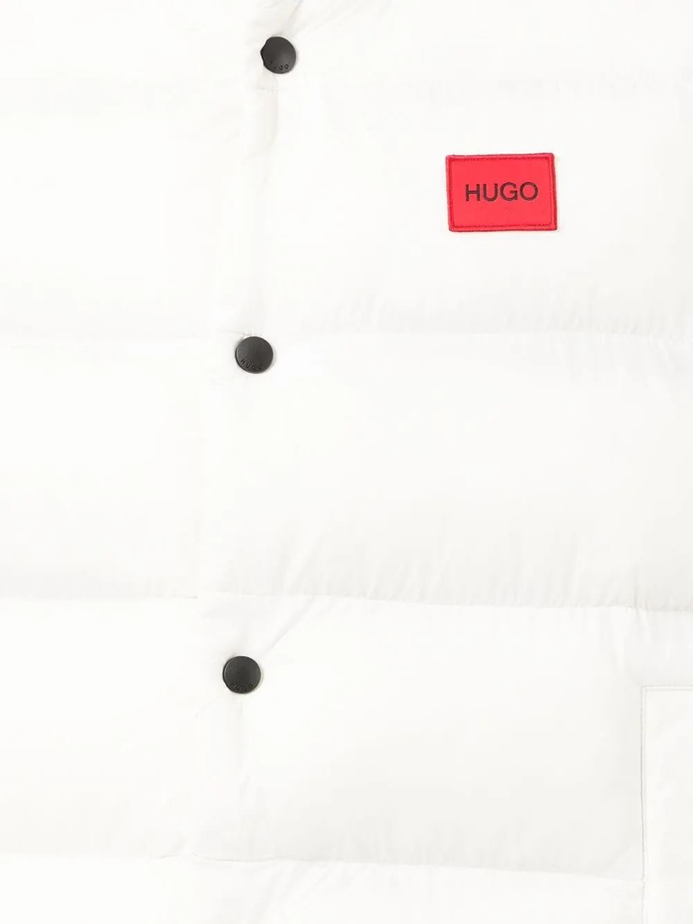 HUGO Logo Puffer Gilet Cream