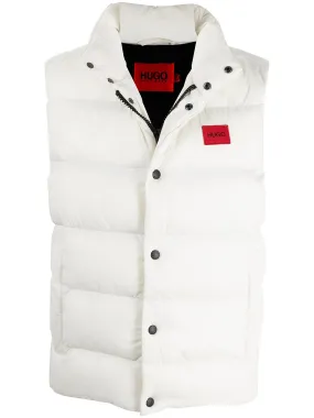 HUGO Logo Puffer Gilet Cream
