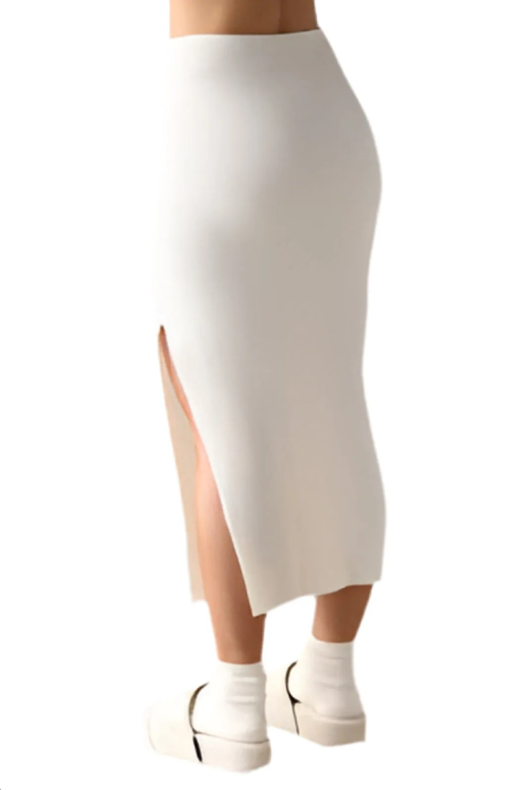 JOAH BROWN: SIDE SLIT MIDI SKIRT