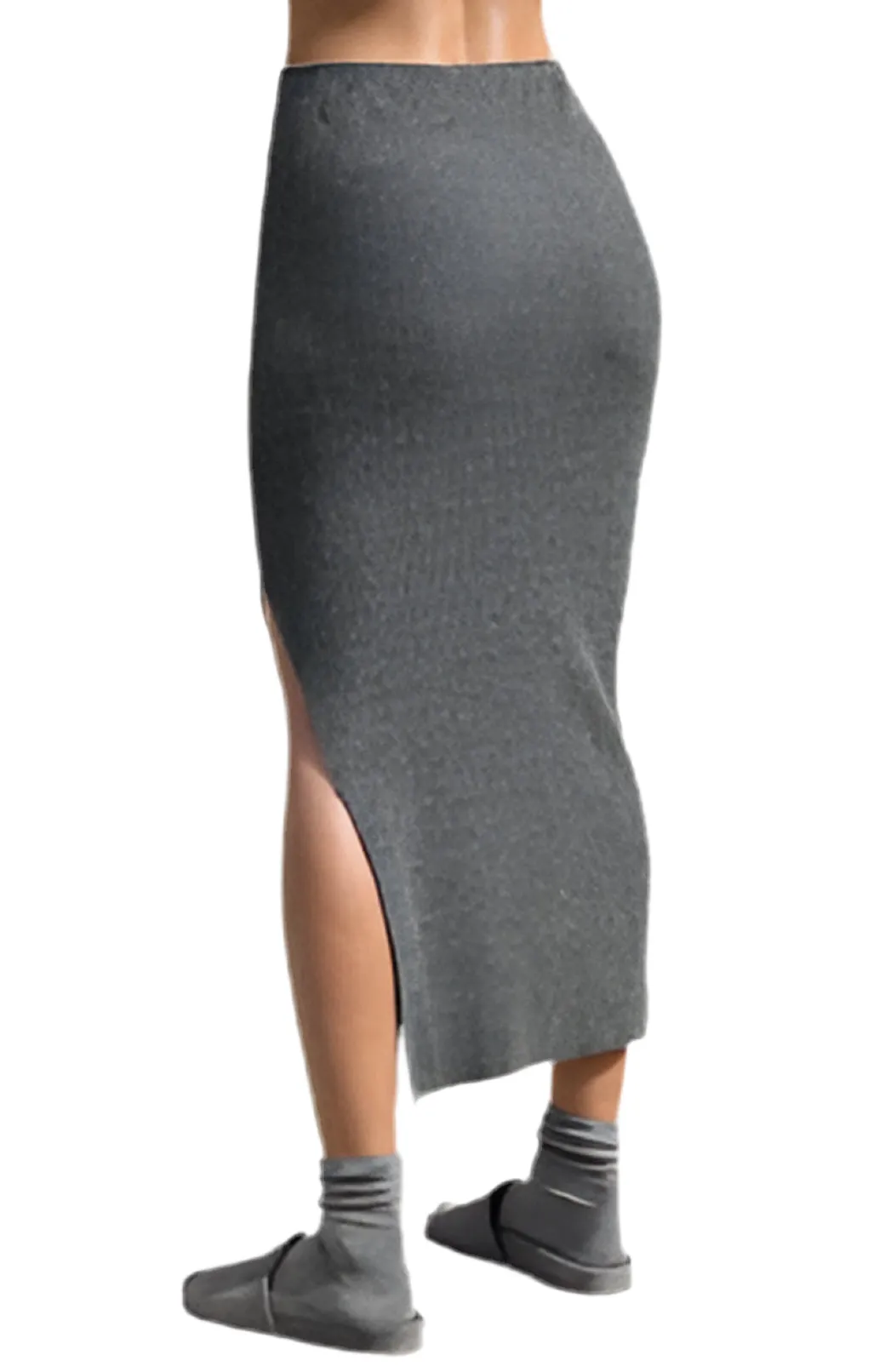 JOAH BROWN: SIDE SLIT MIDI SKIRT