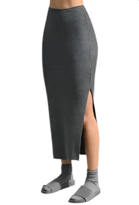 JOAH BROWN: SIDE SLIT MIDI SKIRT