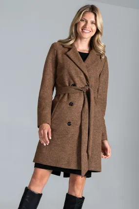 Knee-length Coat With A Jacket Collar, 6-Button Closure Figl