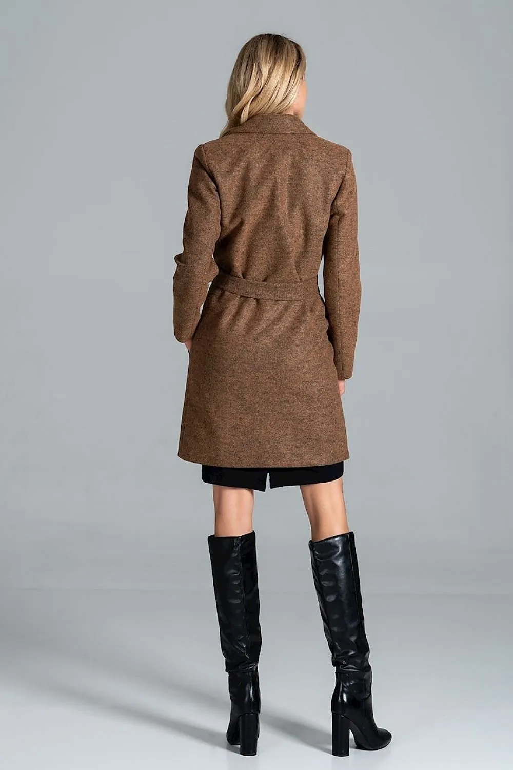 Knee-length Coat With A Jacket Collar, 6-Button Closure Figl