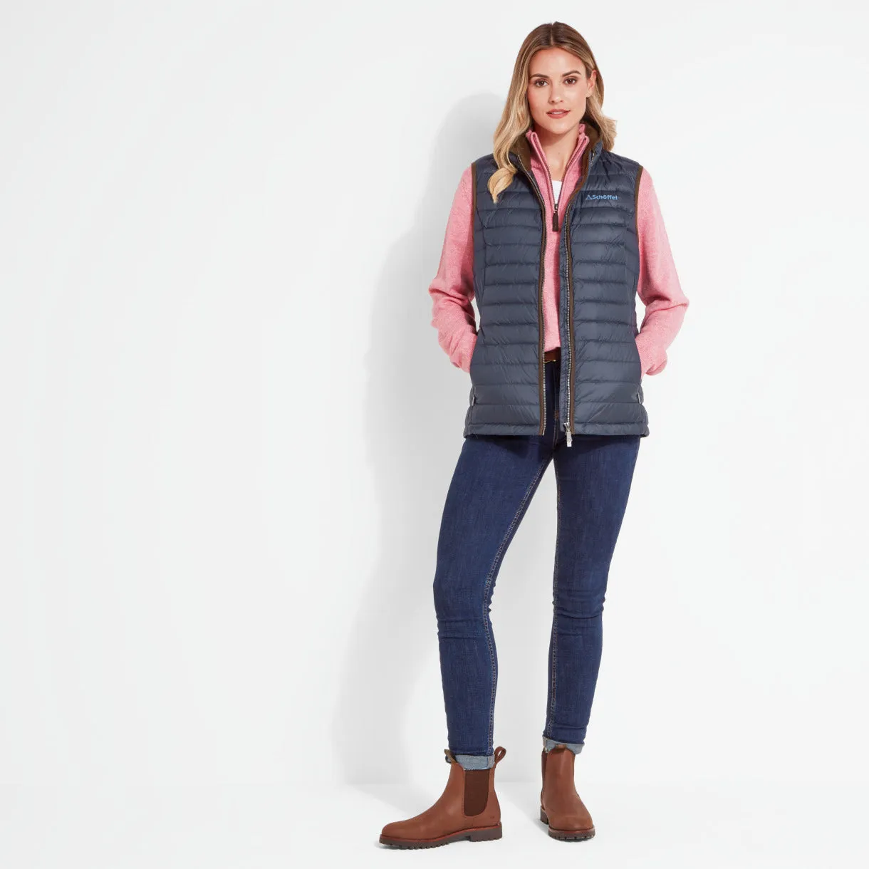 Launde Down Gilet Petrol Blue