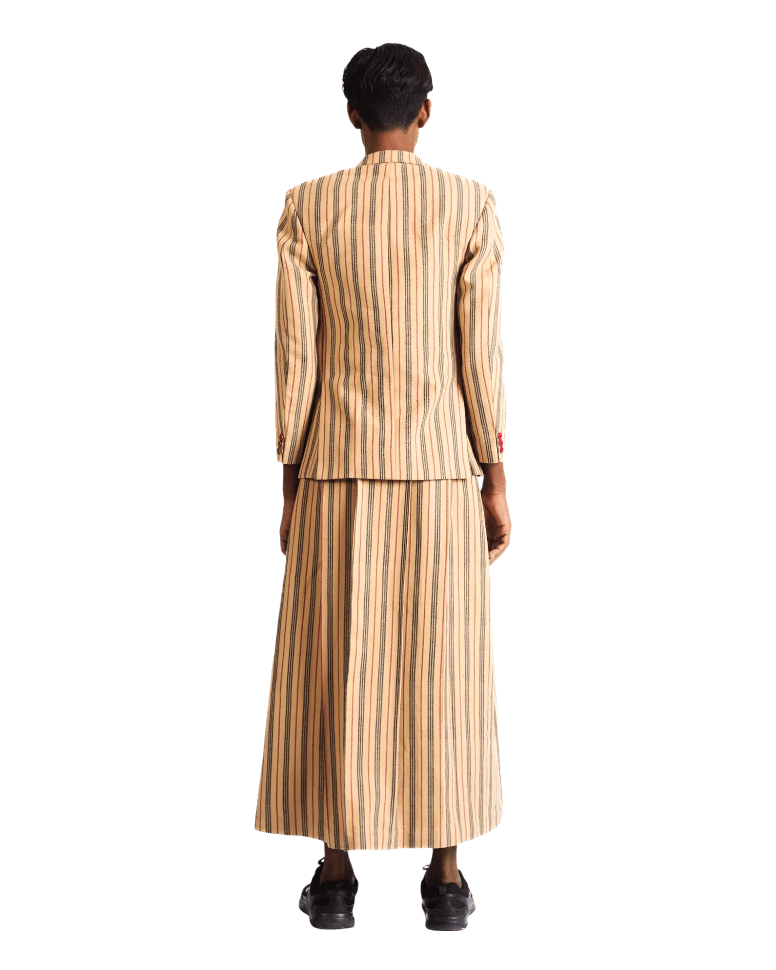 "SUNSET STRIPES" HANDWOVEN BLAZER