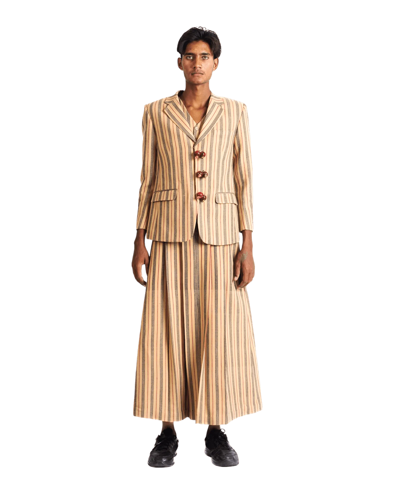 "SUNSET STRIPES" HANDWOVEN BLAZER