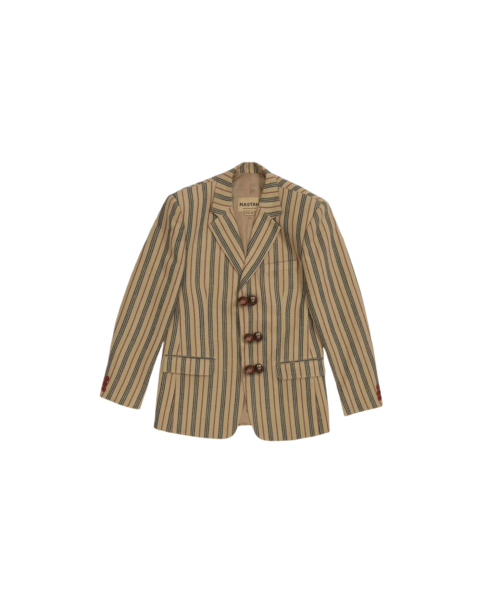 "SUNSET STRIPES" HANDWOVEN BLAZER