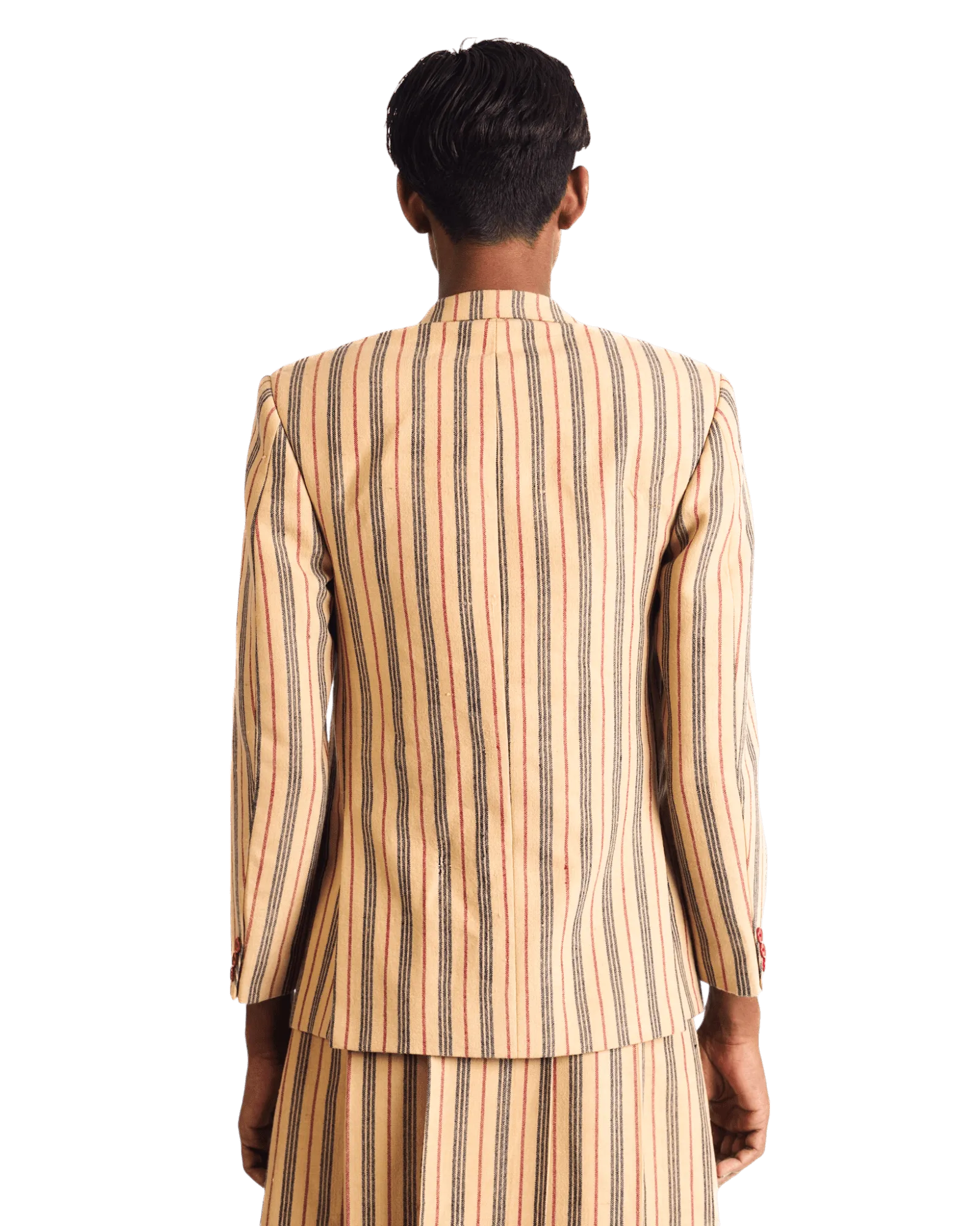 "SUNSET STRIPES" HANDWOVEN BLAZER