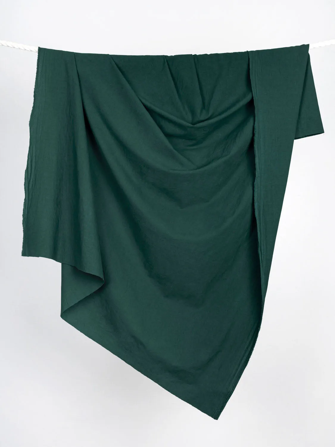 Tumbled Non Stretch Cotton - Forest