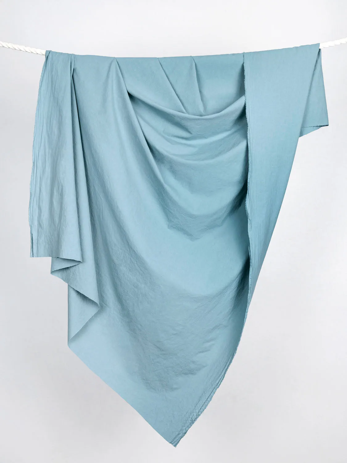 Tumbled Non Stretch Cotton - Light Blue