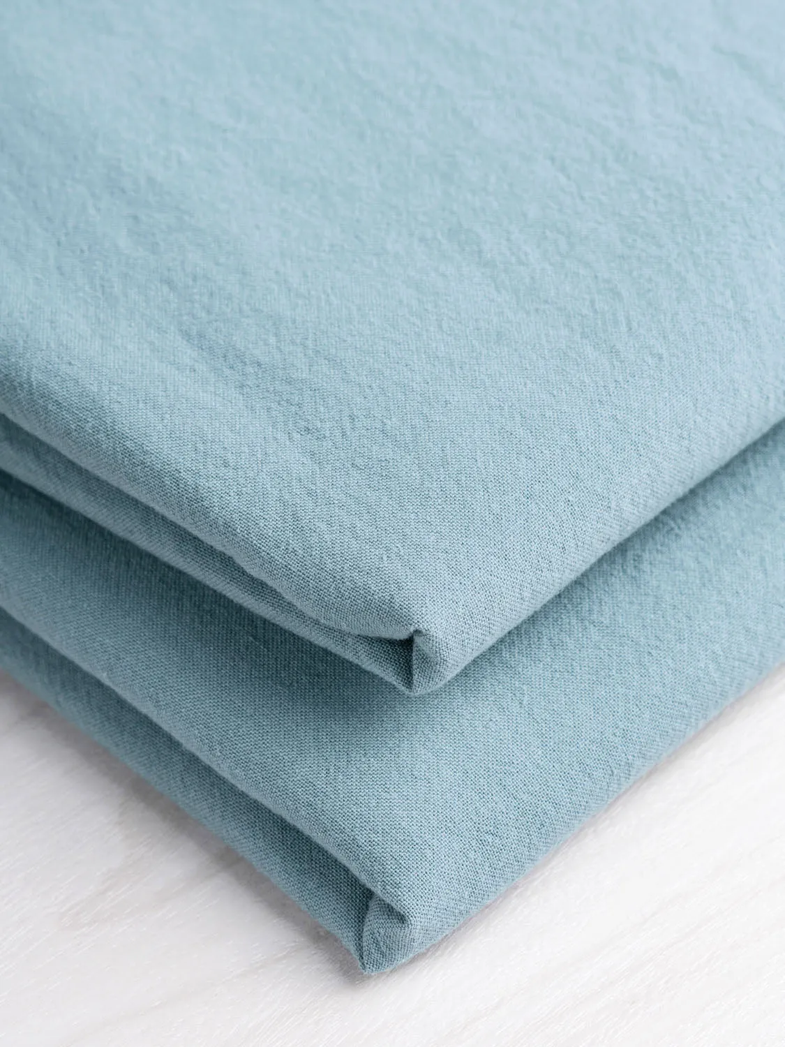 Tumbled Non Stretch Cotton - Light Blue