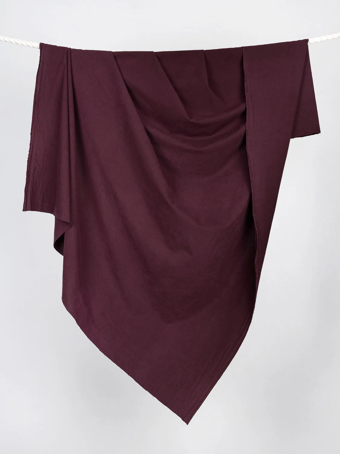 Tumbled Non Stretch Cotton - Mulberry