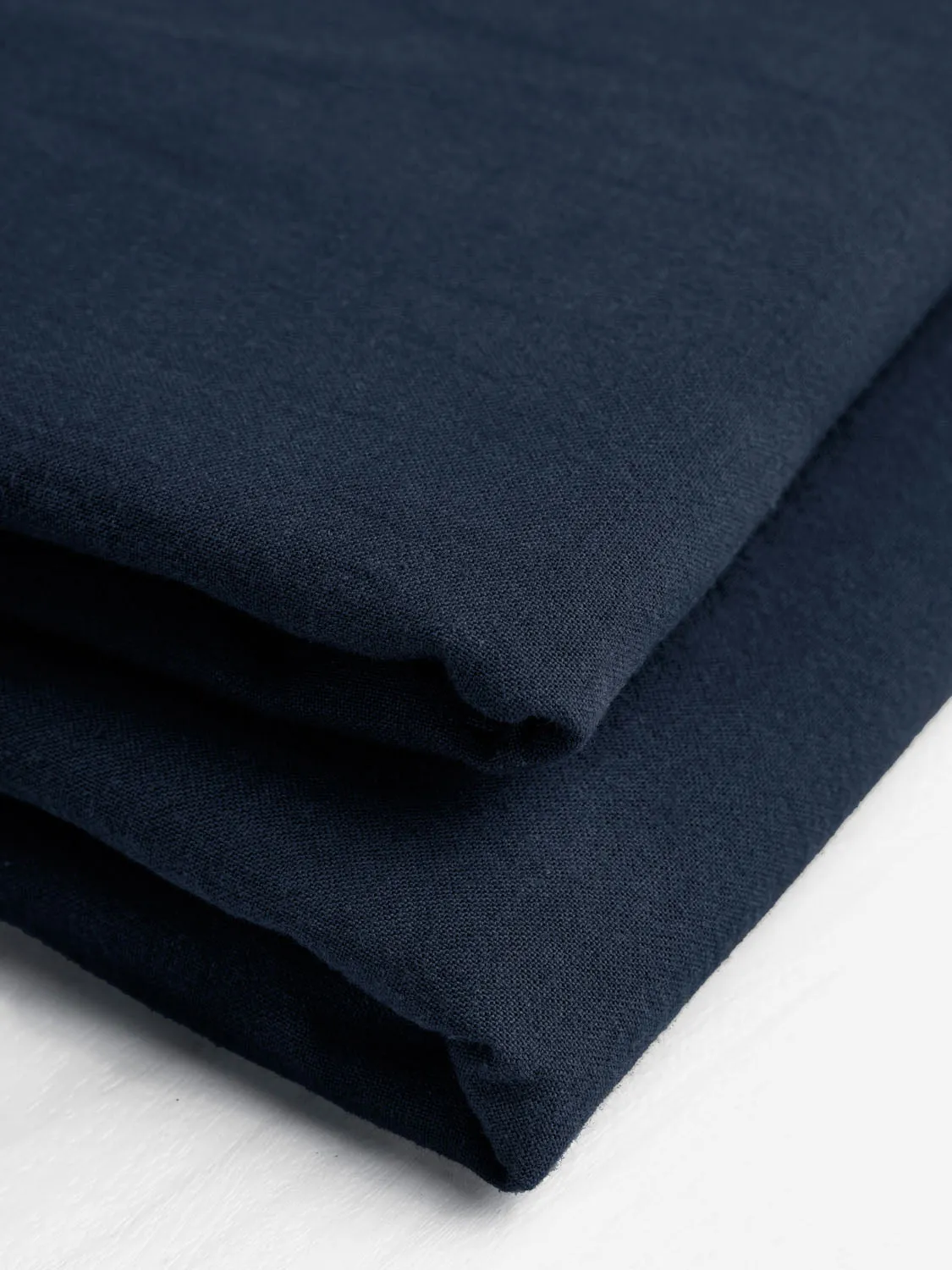 Tumbled Non Stretch Cotton  - Navy