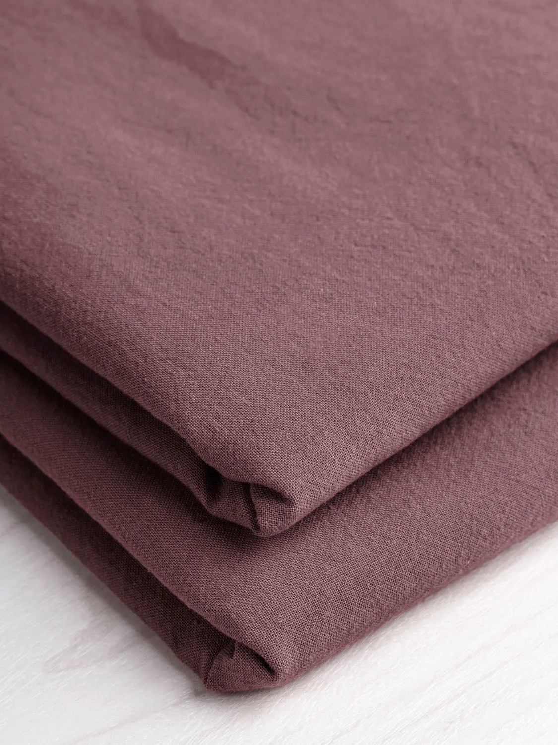 Tumbled Non Stretch Cotton - Plum