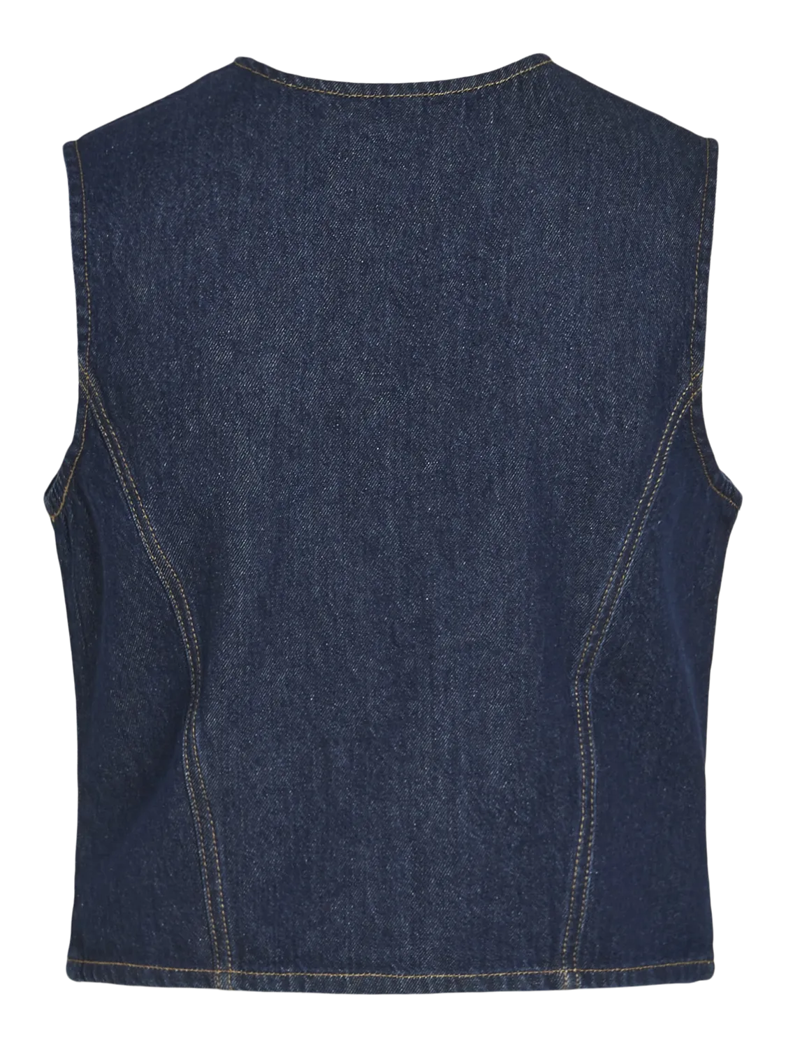 VICREEK Denim Waistcoat - Dark Blue Denim
