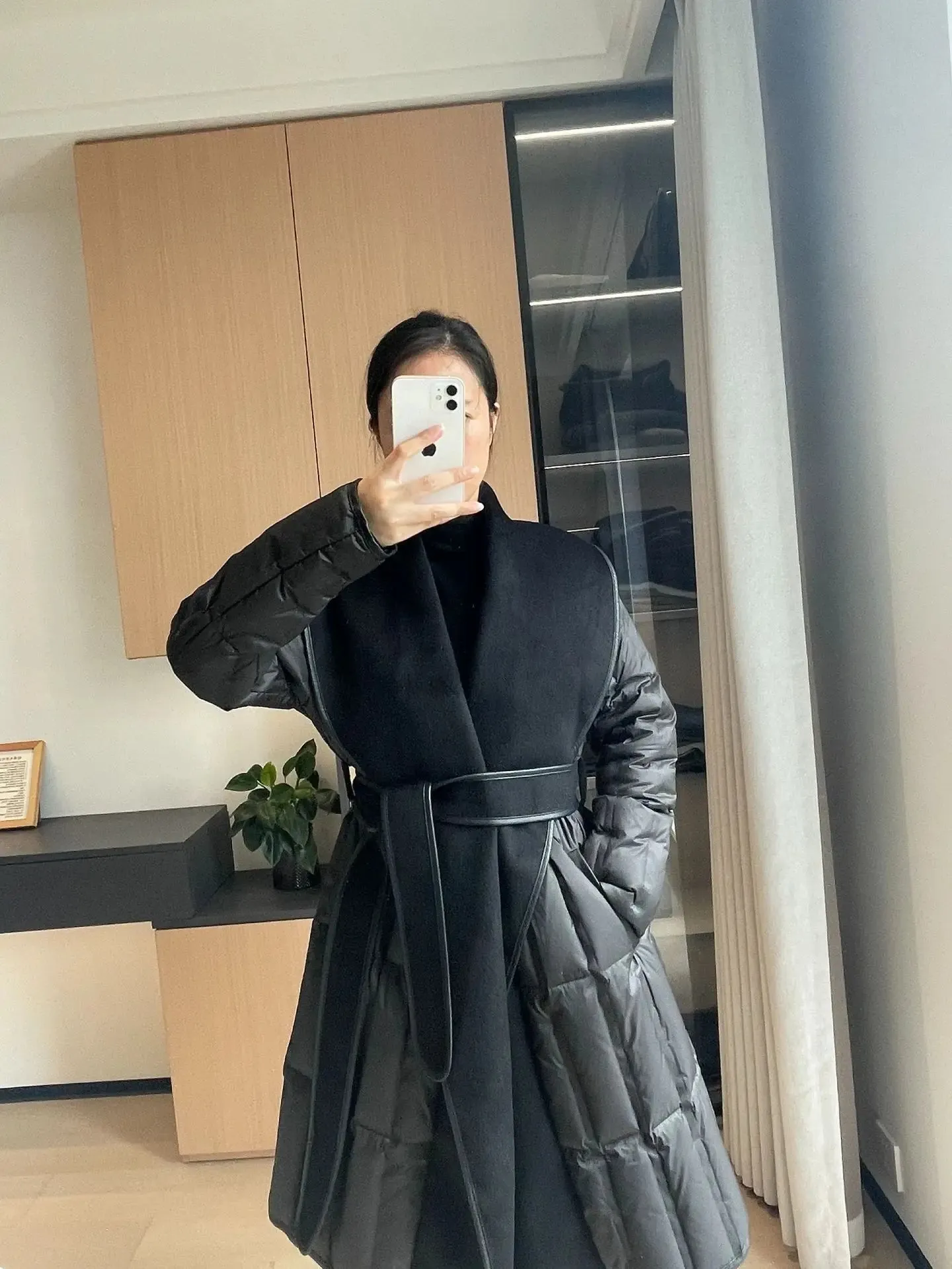 Warm Women's Wool Blend Wrap Coat