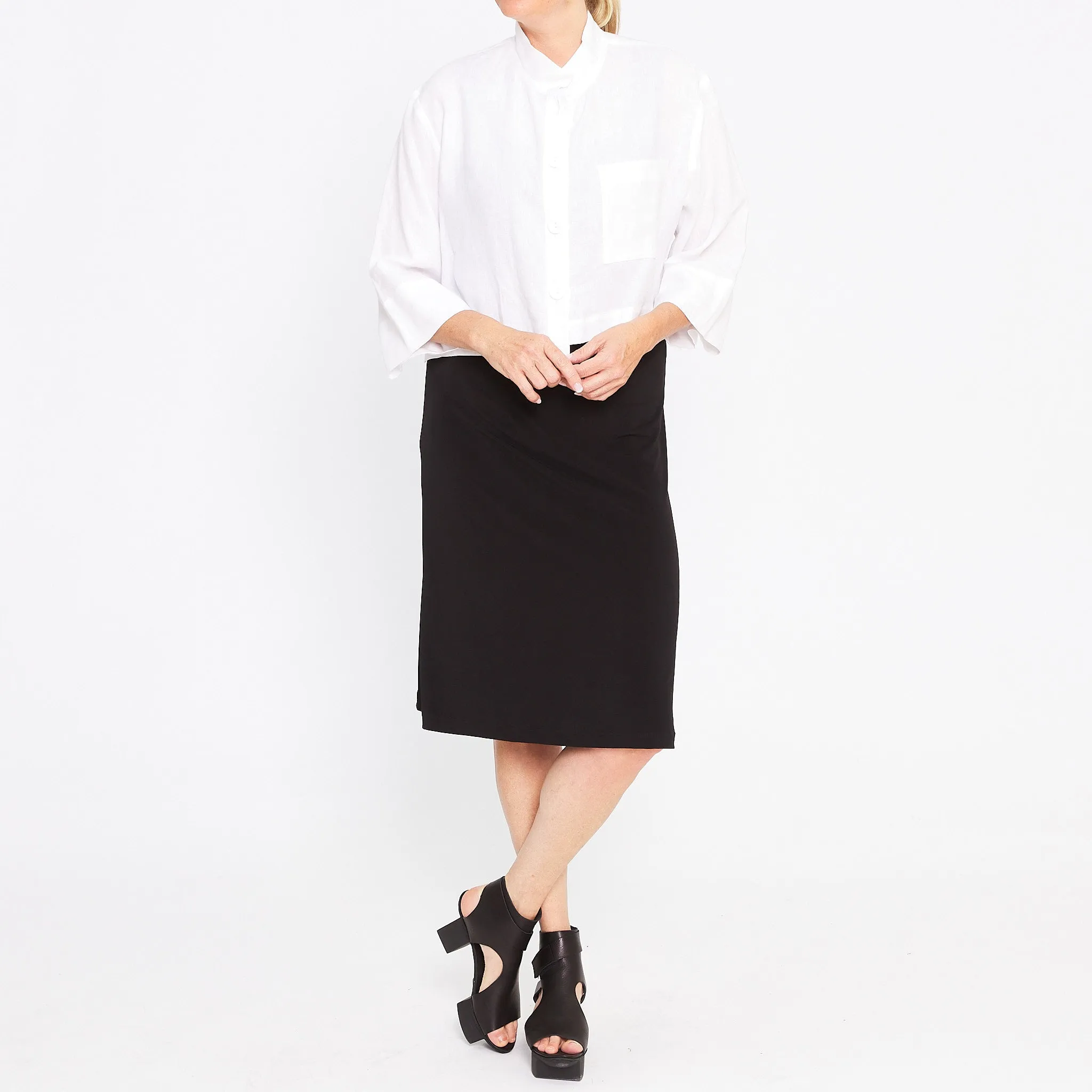 White Linen Shacket